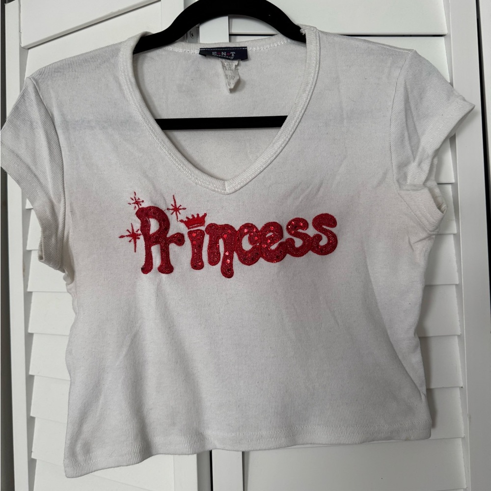 Y2K Vintage Princess Crop Top